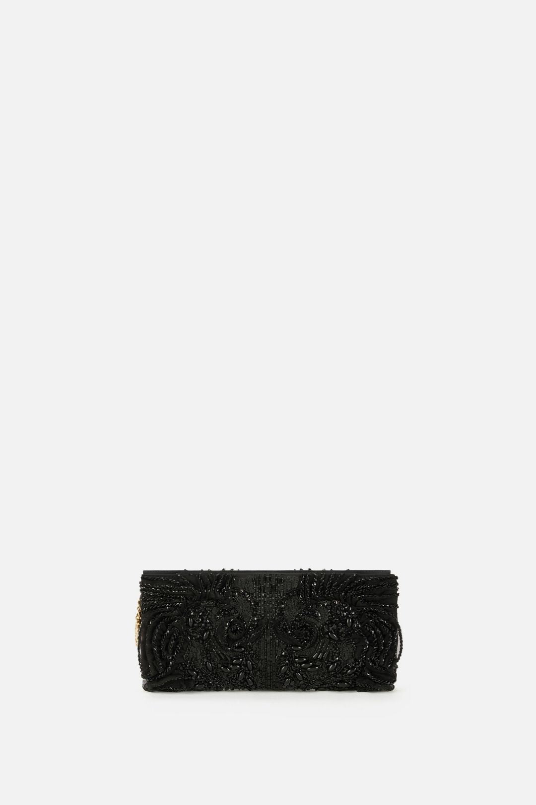 Elisabetta Franchi Pochette In Raso con Cristalli BS57N68E2 NERO