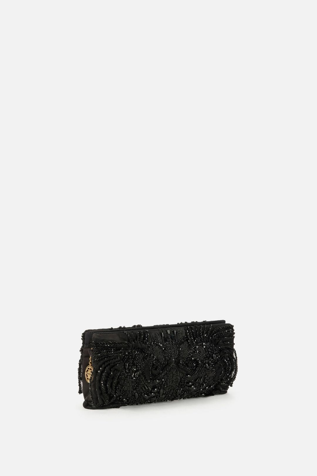 Elisabetta Franchi Pochette In Raso con Cristalli BS57N68E2 NERO