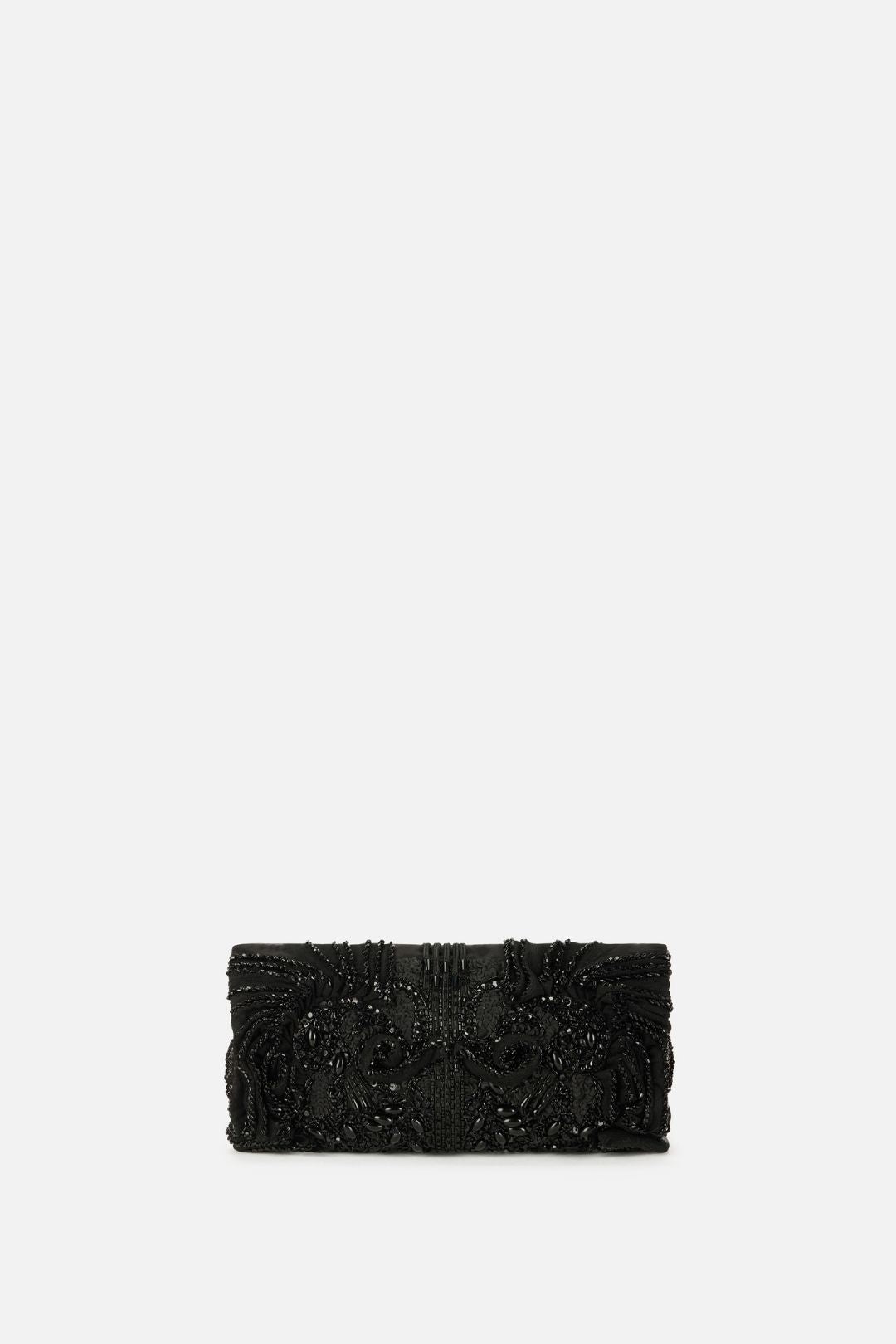 Elisabetta Franchi Pochette In Raso con Cristalli BS57N68E2 NERO