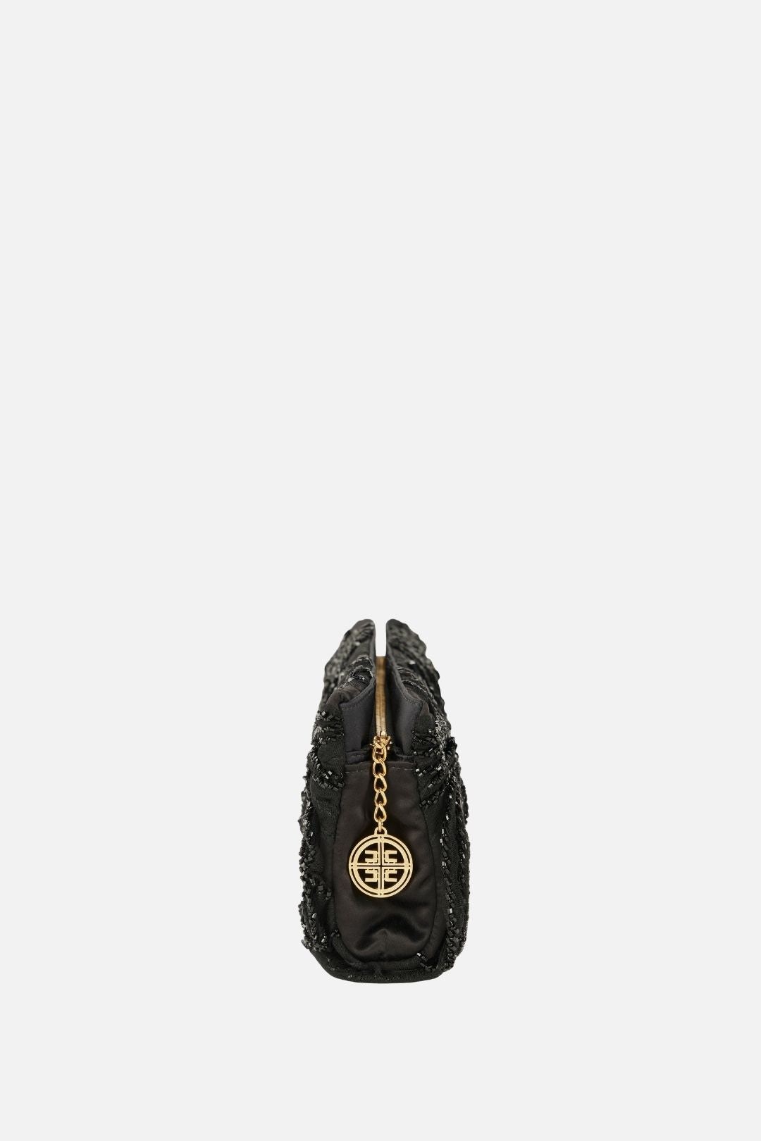 Elisabetta Franchi Pochette In Raso con Cristalli BS57N68E2 NERO