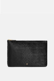 Elisabetta Franchi Pochette In Velluto con Stampa Cocco BS81A67E2 NERO