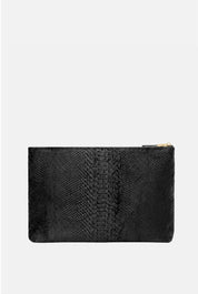 Elisabetta Franchi Pochette In Velluto con Stampa Cocco BS81A67E2 NERO