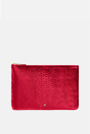 Elisabetta Franchi Pochette In Velluto con Stampa Cocco BS81A67E2 RED PASSION
