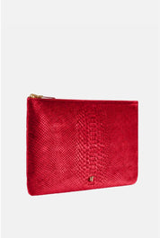 Elisabetta Franchi Pochette In Velluto con Stampa Cocco BS81A67E2 RED PASSION