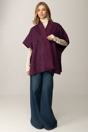 Twin-set Poncho In Maglia 252TO5420 PURPLE EDEN