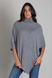 Patrizia Pepe Poncho In Maglia con Collo Alto 8F0054 K247 GRIGIO MELANGE
