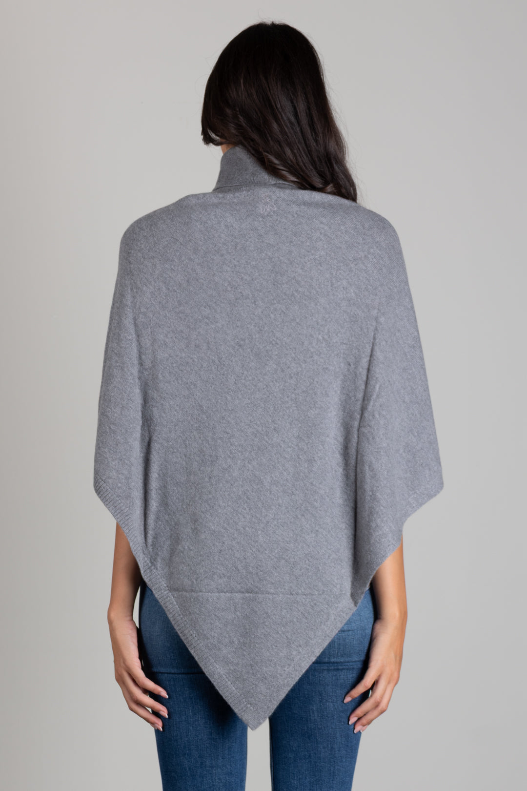 Patrizia Pepe Poncho In Maglia con Collo Alto 8F0054 K247 GRIGIO MELANGE