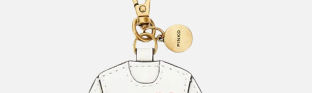 Pinko Portachiavi a Forma Di T-shirt con Stampa Amore 106363 A0F1 ZRFQ