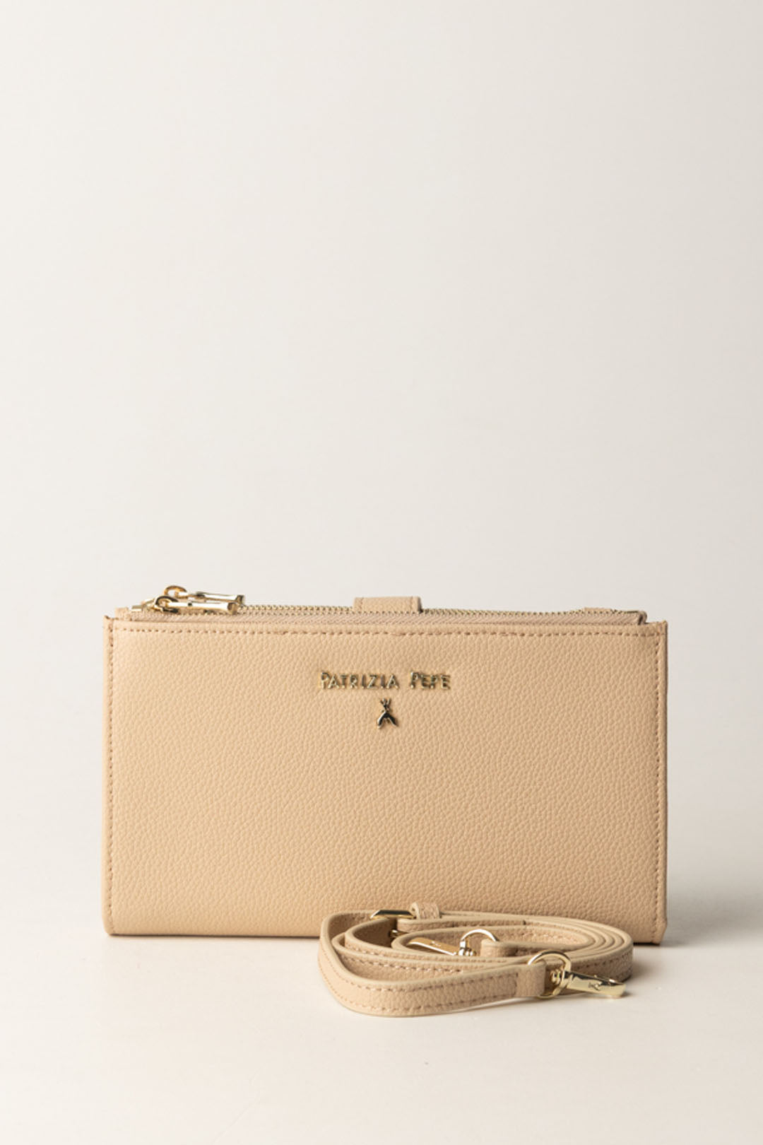 Leather Wallet with Shoulder Strap