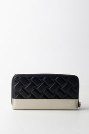 Kurt Geiger Portafogli Zip Around Bicolor con Logo 2712701109 BLK/WHITE