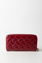 Kurt Geiger Portafogli Zip Around con Motivo Intrecciato 647050319 RED