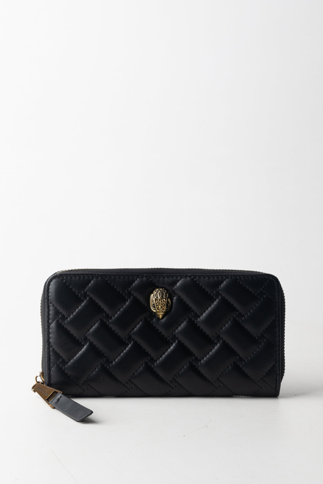 Kurt Geiger Portafogli Zip Around Motivo Intrecciato e Logo 1803000109 BLACK