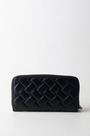 Kurt Geiger Portafogli Zip Around Motivo Intrecciato e Logo 1803000109 BLACK