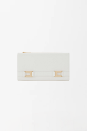 Elisabetta Franchi Portafoglio con Dettaglio Logo e Tracollina PF65A61E2 BURRO