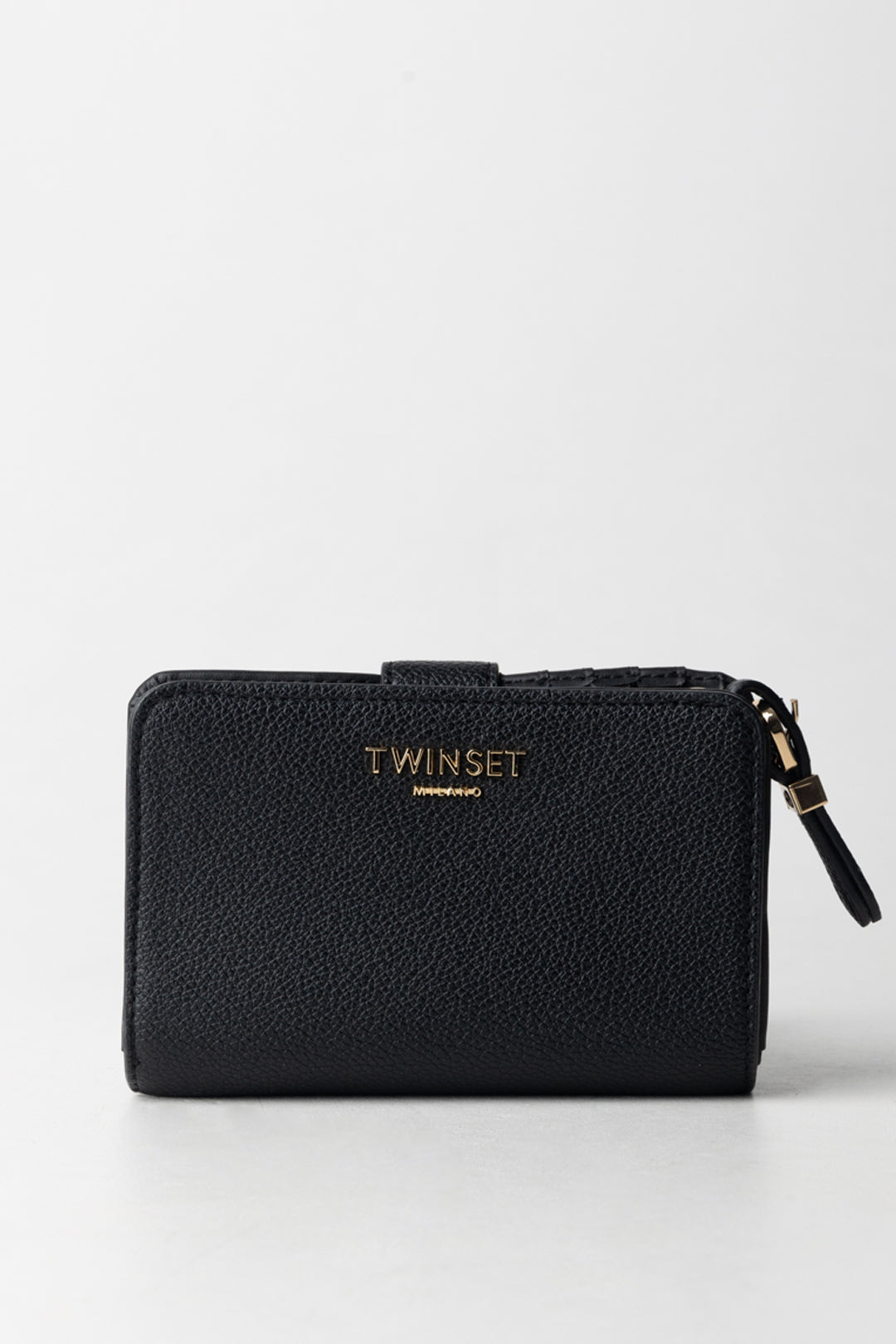 Twin-set Portafoglio con Zip e Logo Ovale 252TB7017 NERO