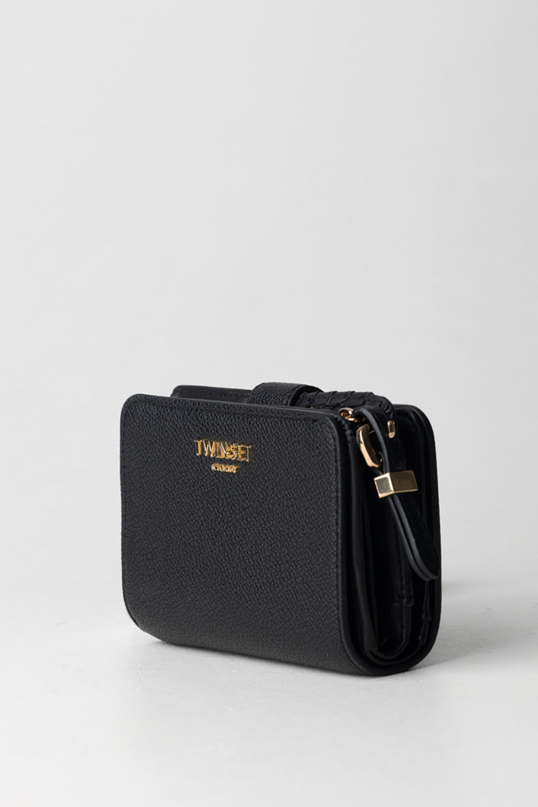 Twin-set Portafoglio con Zip e Logo Ovale 252TB7017 NERO