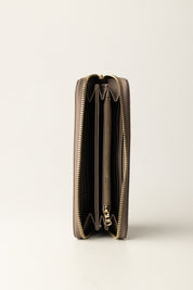 Patrizia Pepe Portafoglio In Pelle con Chiusura Zip e Logo Fly CQ4879 L001 DARK TATAMI