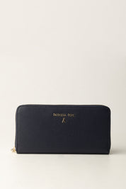 Patrizia Pepe Portafoglio In Pelle con Chiusura Zip e Logo Fly CQ4879 L001 EVENING BLUE