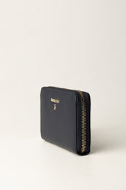 Patrizia Pepe Portafoglio In Pelle con Chiusura Zip e Logo Fly CQ4879 L001 EVENING BLUE