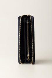 Patrizia Pepe Portafoglio In Pelle con Chiusura Zip e Logo Fly CQ4879 L001 EVENING BLUE