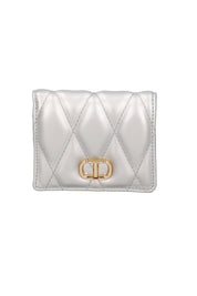 Twin-set Portafoglio Piccolo Trapuntato con Logo 252TB7057 SILVER