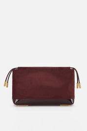 Elisabetta Franchi Pouche Bag In Pelle Scamosciata BS60A57E2 MERLOT