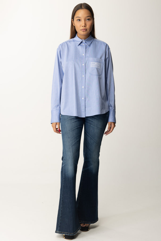 Camicia con etichetta elisabetta Franchi Jeans a Zampa pinko