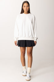 Felpa In Cotone Lettering MD00146E2 AVORIO Elisabetta Franchi