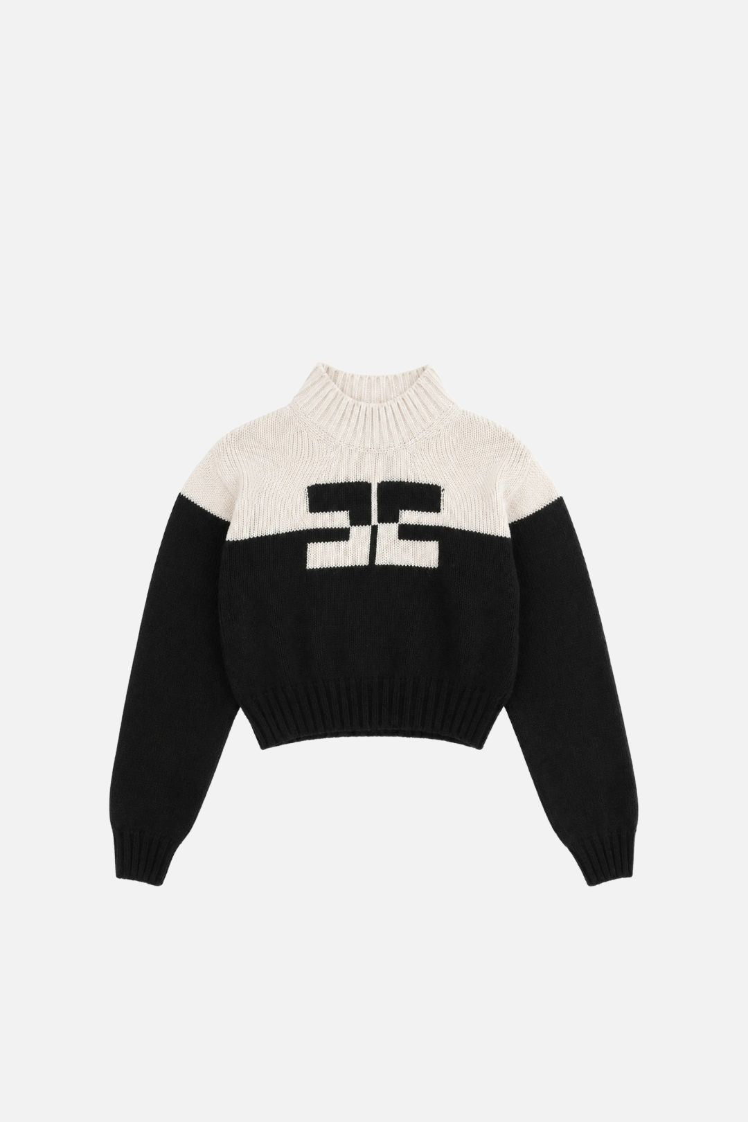 Elisabetta Franchi Bambina Pull a Collo Alto con Logo EFMA215CFL098.D748
