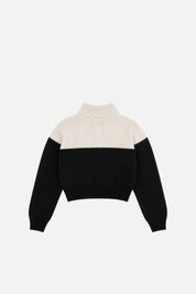 Elisabetta Franchi Bambina Pull a Collo Alto con Logo EFMA215CFL098.D748