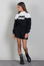 Elisabetta Franchi Bambina Pull a Collo Alto con Logo EFMA215CFL098.D748