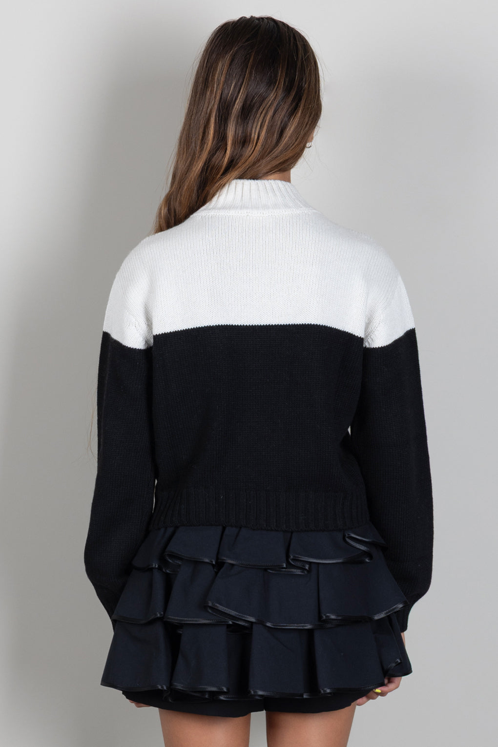 Elisabetta Franchi Bambina Pull a Collo Alto con Logo EFMA215CFL098.D748