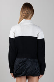 Elisabetta Franchi Bambina Pull a Collo Alto con Logo EFMA215CFL098.D748