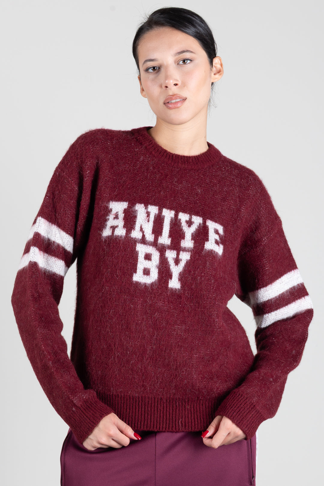 Aniye By Pullover College con Lettering 'aniye By' 181512 RUBY NOIR :AI26