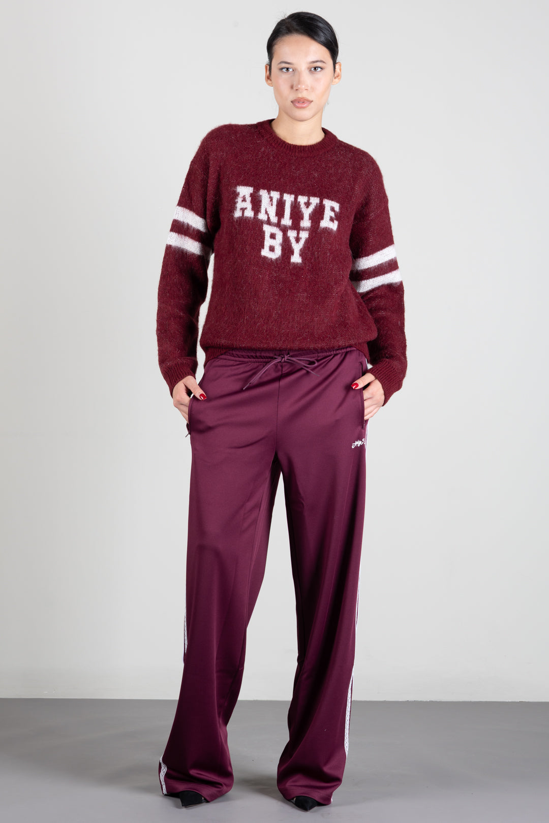 Aniye By Pullover College con Lettering 'aniye By' 181512 RUBY NOIR :AI26