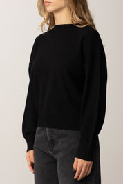 Replay Pullover Girocollo con Maniche Ampie DK3901.000.G23372 BLACK