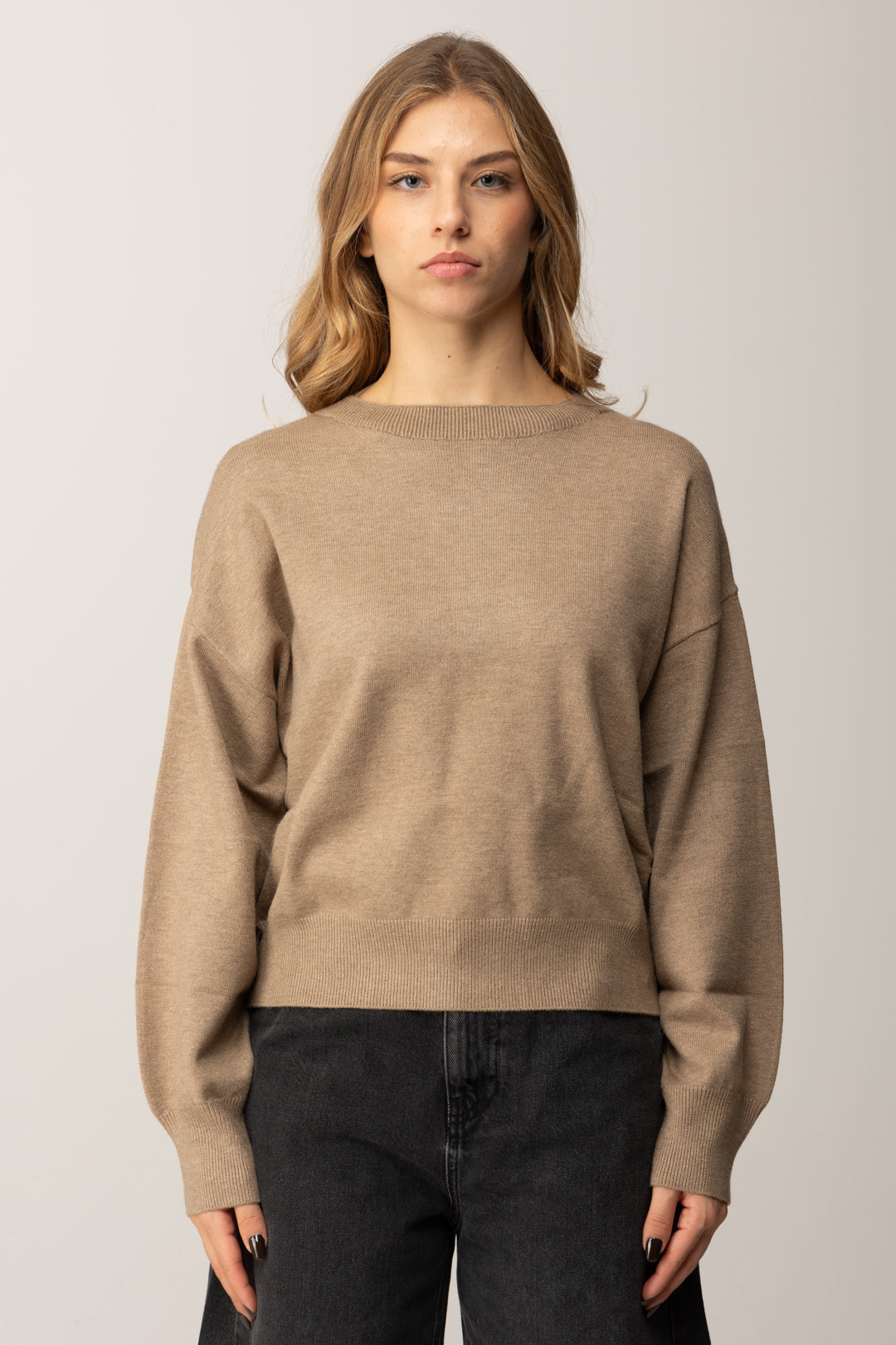 Replay Pullover Girocollo con Maniche Ampie DK3901.000.G23372 CAMEL