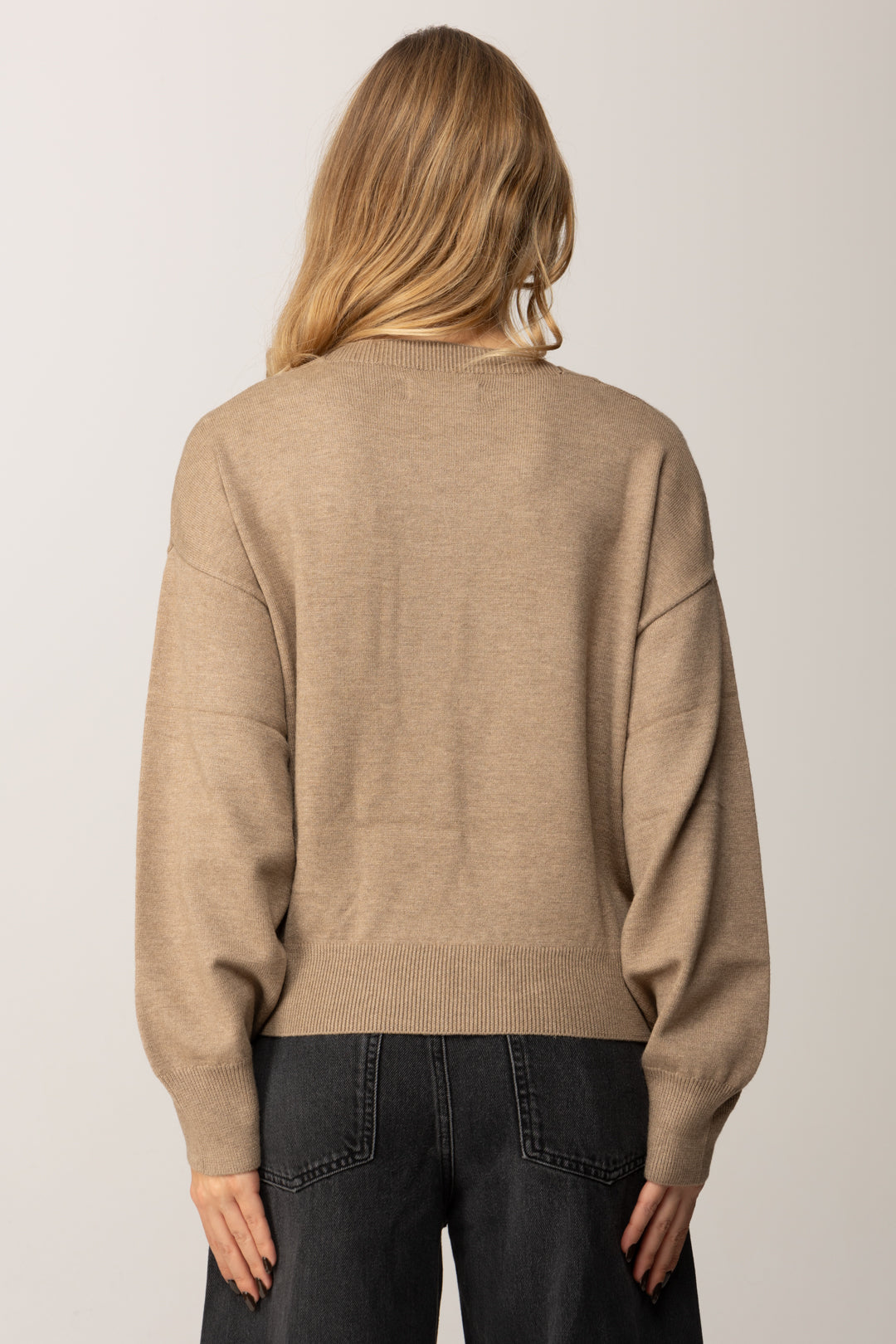 Replay Pullover Girocollo con Maniche Ampie DK3901.000.G23372 CAMEL