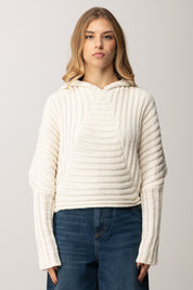 Replay Pullover In Maglia a Coste con Cappuccio
a DK3907.000.G22926 BUTTER WHITE