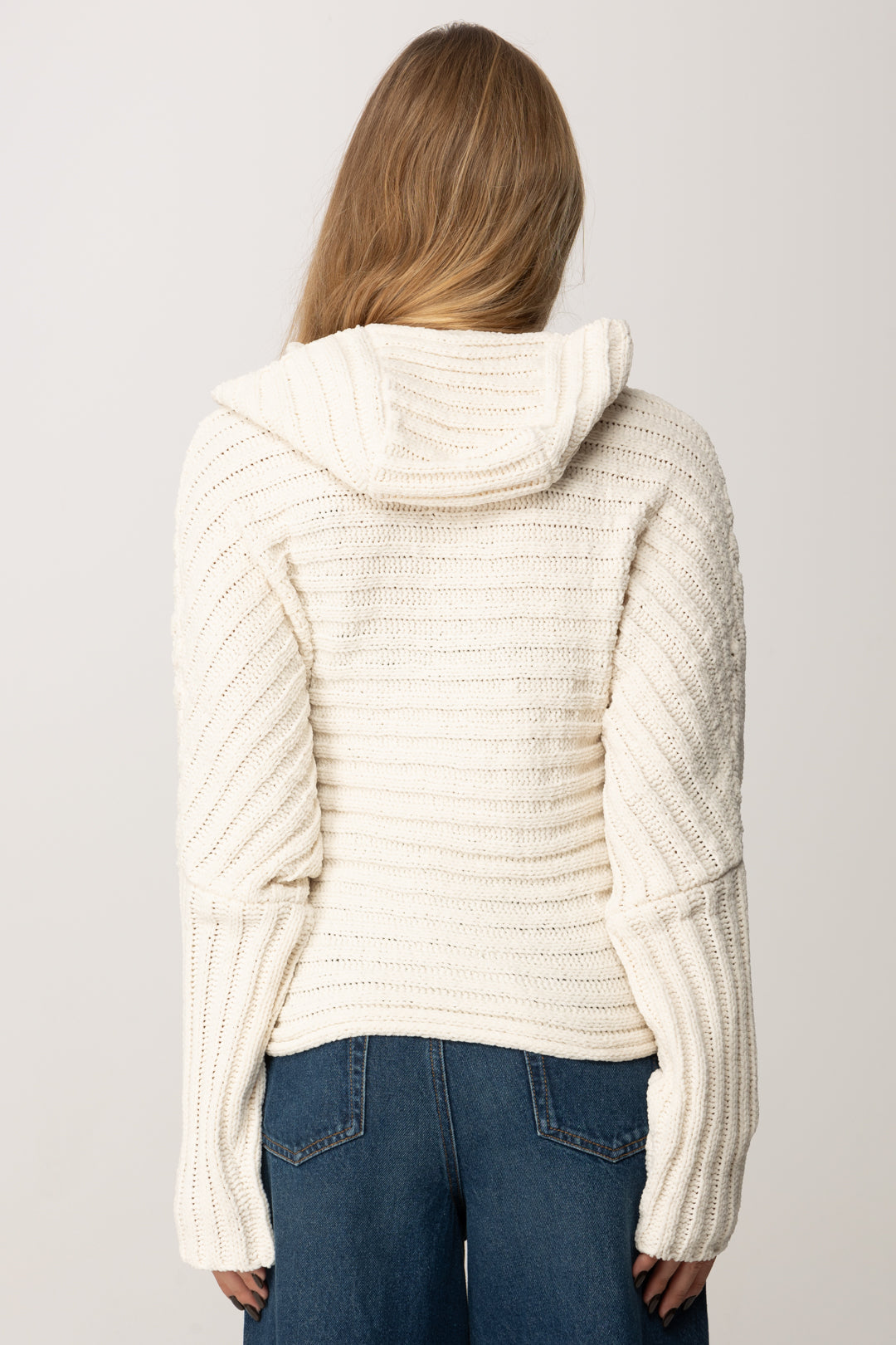 Replay Pullover In Maglia a Coste con Cappuccio
a DK3907.000.G22926 BUTTER WHITE