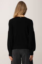 Twin-set Pullover In Maglia con Orlo Smerlato 252TP3061 NERO