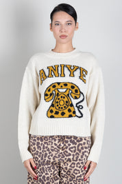 Aniye By Pullover Telephone con Motivo Animalier 181504 ALMOND :AI26