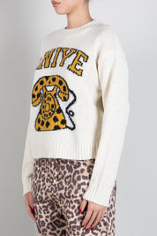 Aniye By Pullover Telephone con Motivo Animalier 181504 ALMOND :AI26
