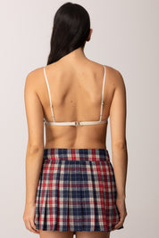 Patrizia Pepe Reggiseno a Triangolo In Pizzo con Dettagli Luminosi 2I0150 J341 WOOLY WHITE