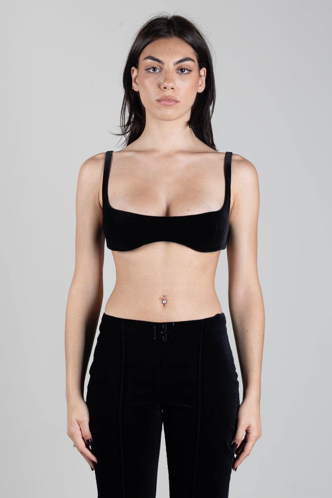 Elisabetta Franchi Reggiseno In Velluto Fluido RG01467E2 NERO