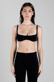 Elisabetta Franchi Reggiseno In Velluto Fluido RG01467E2 NERO