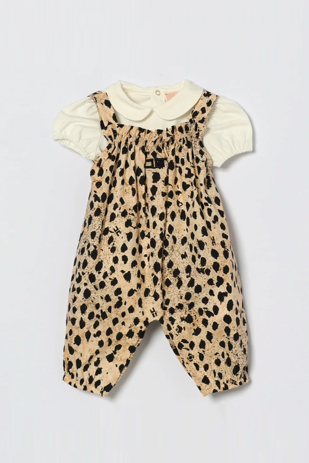 Elisabetta Franchi Bambina Salopette Fantasia Animalier ENCD1180CAE07.D640