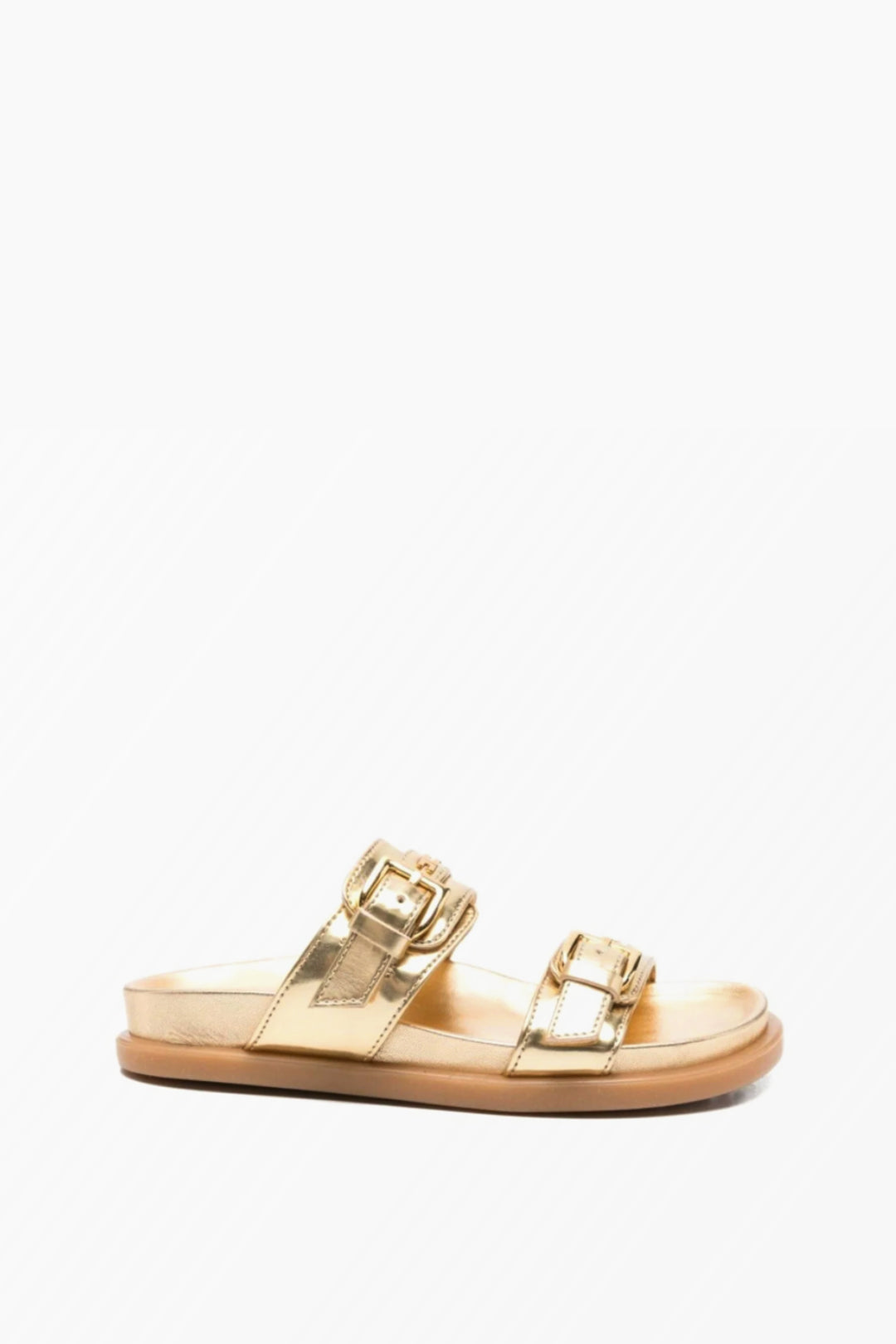 Elisabetta Franchi Bambina Sandali Ciabatta Metal con Doppia Cinghia F4A2-E0602-1907511- GOLD