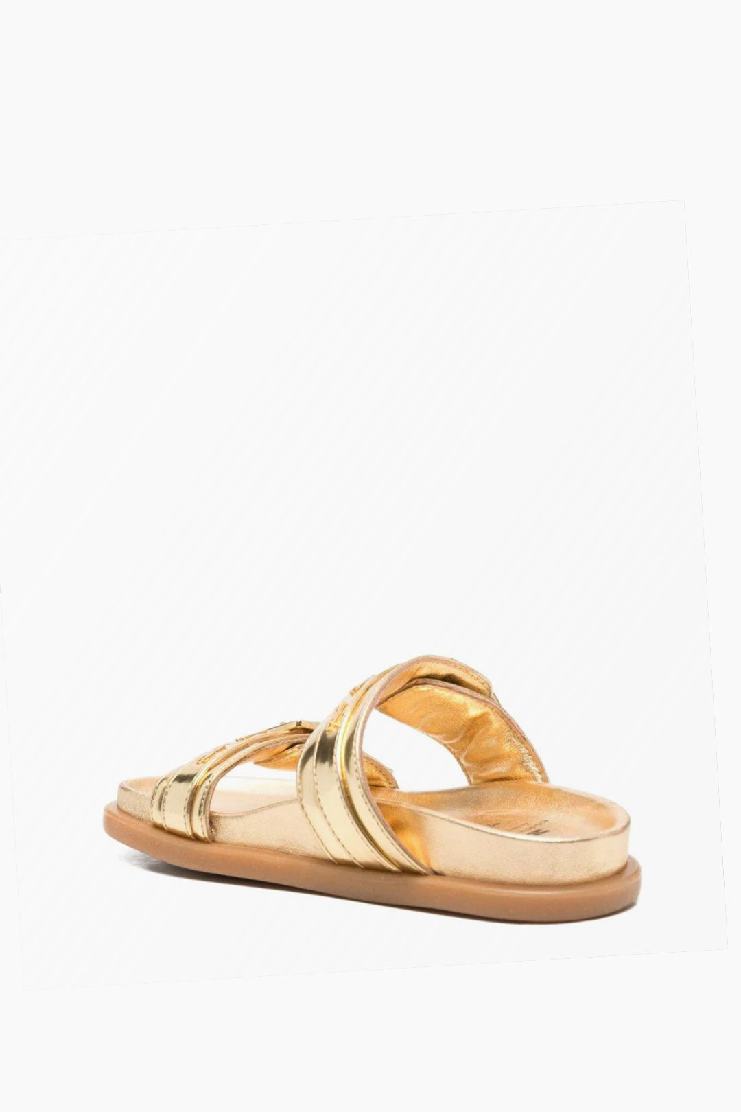 Elisabetta Franchi Bambina Sandali Ciabatta Metal con Doppia Cinghia F4A2-E0602-1907511- GOLD
