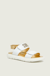 Elisabetta Franchi Bambina Sandali con Logo Cc F1A2-E0550-0092B093 IVO WHIT/G